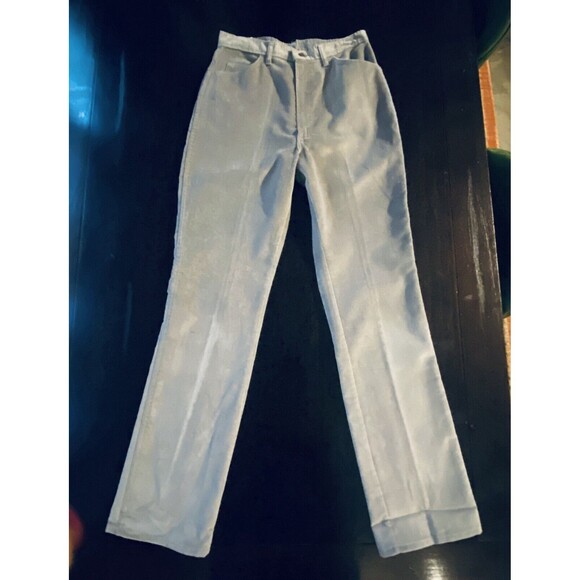 Vintage Funny Girl Gray Velvet Straight Leg Jeans Womens Size 15/16 - Picture 1 of 9